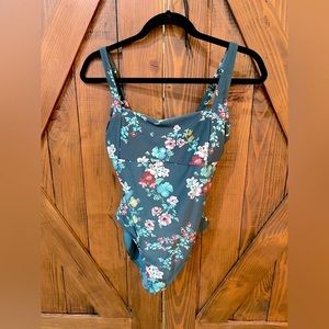 90’s Vintage floral bathing suit